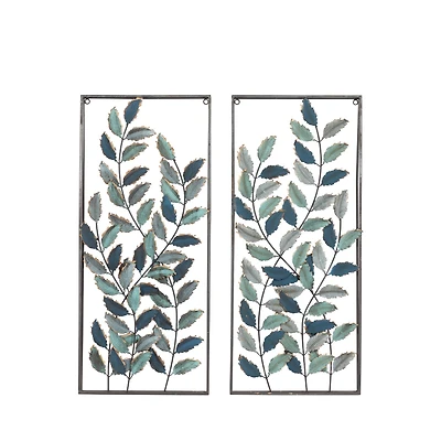 Black Metal Traditional Floral Wall Decor Set