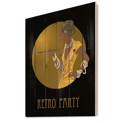 Designart - Retro Fashion Glamour African American Woman