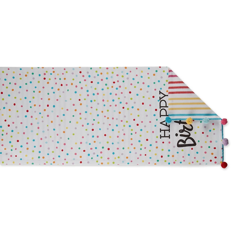 Happy Birthday Embellished Table Runner 14" x 72"