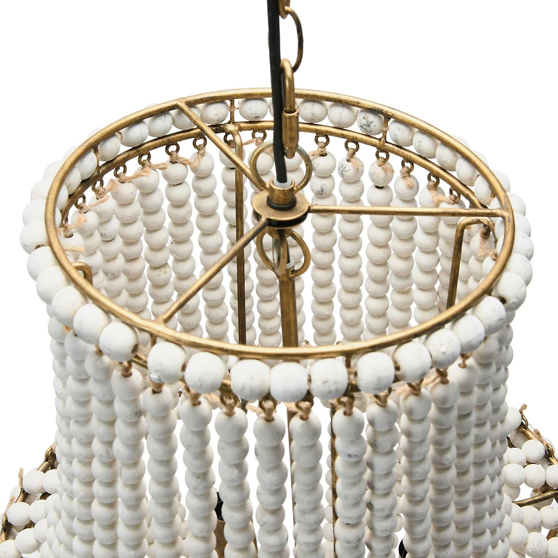 Hello Honey® 21" Draped Wood Bead Chandelier