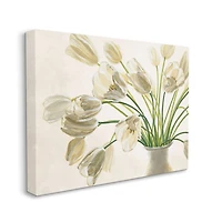 Stupell Industries White Tulip Bouquet in Country Vase Canvas Wall Art