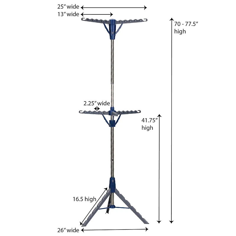 Household Essentials 2-Tier Tripod Clothes Drying Rack