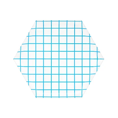 12 Packs: 10 ct. (120 total) 7.5" Grid Hexagon Paper Plates by Celebrate It™