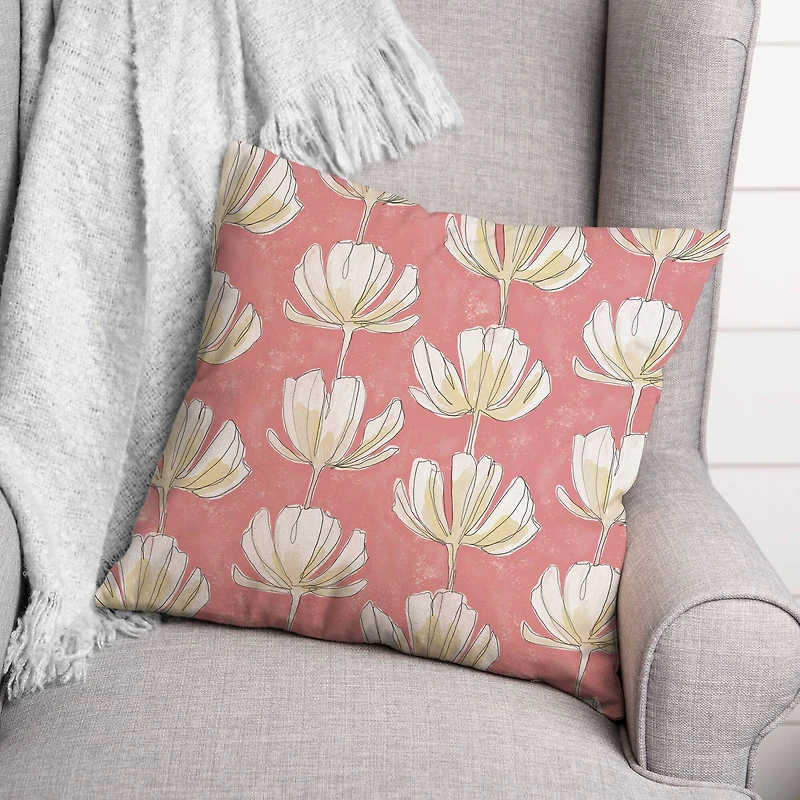 Floral Pattern 18" x 18" Throw Pillow