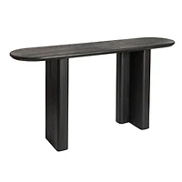 Hello Honey® Black Asymmetrical Fir Wood & Sycamore Wood Console Table