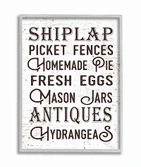 Stupell Industries The Best Rustic Things Farmhouse Wall Art in Gray Frame