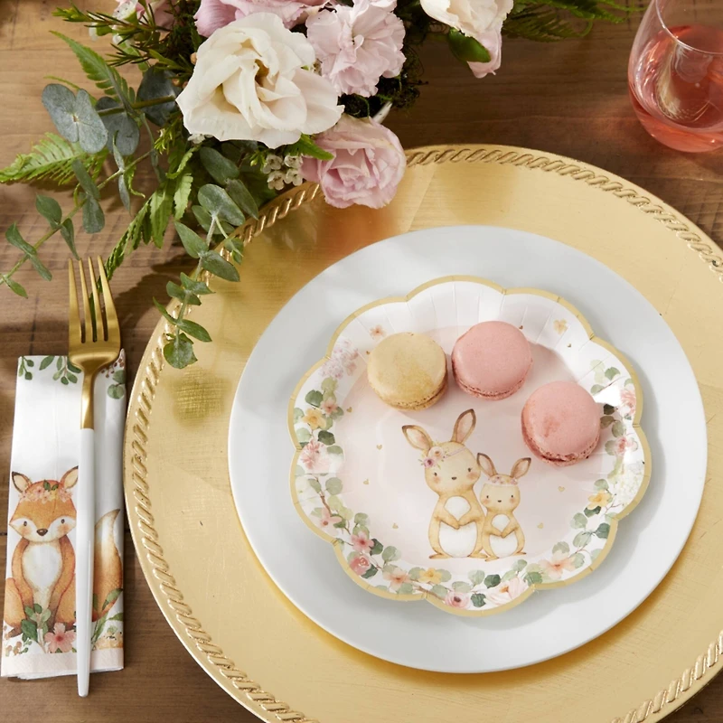 Kate Aspen® 7'' Pink Woodland Baby Premium Paper Plates, 16ct.