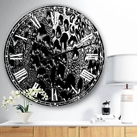 Designart 'Abstract Droplets 15 Oversized Modern Wall Clock