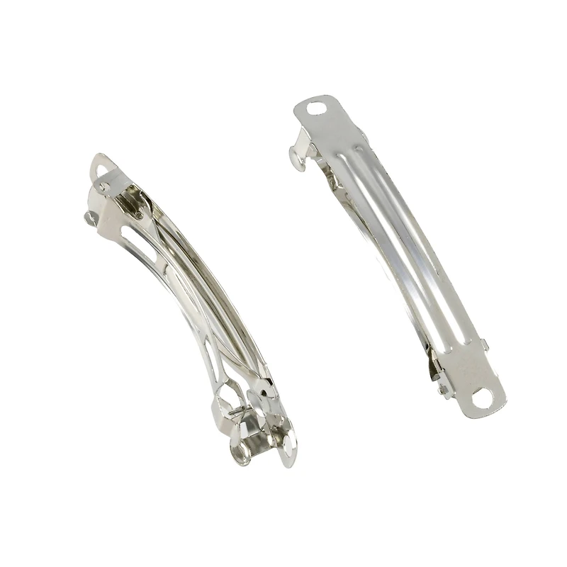 Bead Landing™ Rhodium Hair Barrette, 2 1/4"