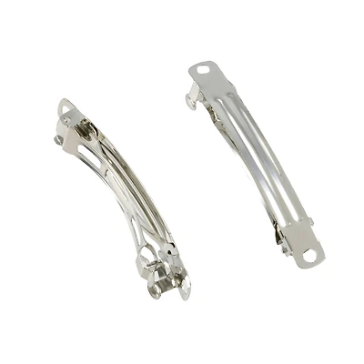 Bead Landing™ Rhodium Hair Barrette, 2 1/4"