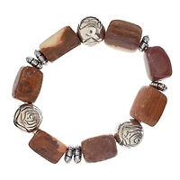John Bead Jasper No.87 Natural Stone Stretch Bracelet