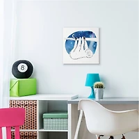 Stupell Industries Sloth Hanging Under Blue Night Starry Sky Canvas Wall Art