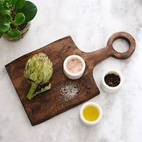 Hello Honey® 18" Square Mango Wood Cutting Board with Handle