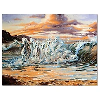 Designart - Horses from Waves
