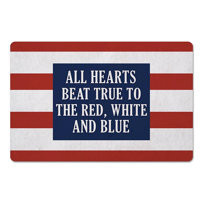All Hearts Beat True Floor Mat, 18" x 27"