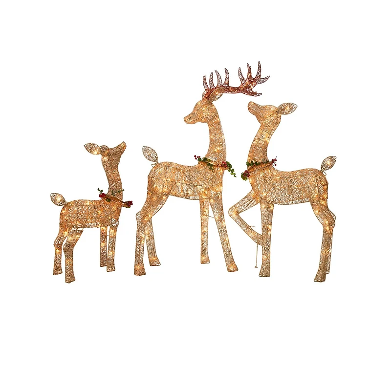 Glittering Thread Deer Family Set