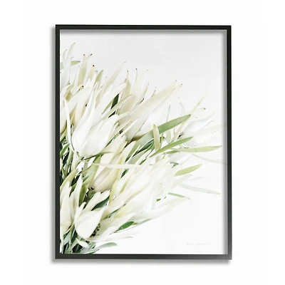 Stupell Industries White & Green Bright Natural Flower Photograph with Black Frame Wall Accent