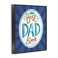 Stupell Industries Best Dad Ever Striped Phrase Framed Giclee Art