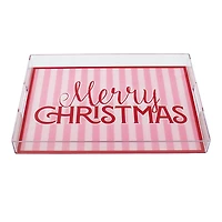 13.75" Pink Merry Christmas Tray by Ashland®