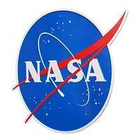 NASA Space Logo Embossed Shaped Metal Wall Sign