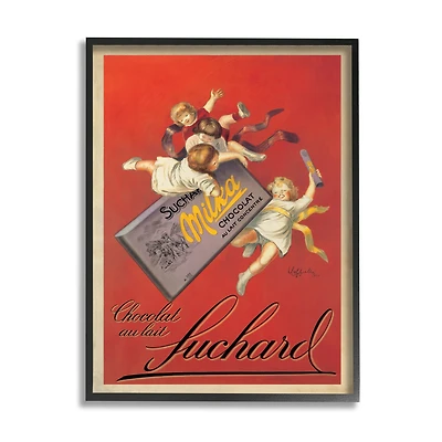 Stupell Industries Chocolat au Lait Vintage European Advertisement in Frame Wall Art
