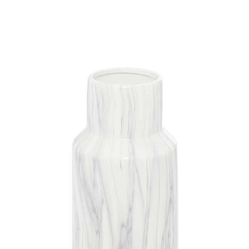White Stoneware Contemporary Vase