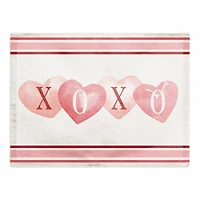 XOXO Hearts & Stripes Poly Twill Placemat
