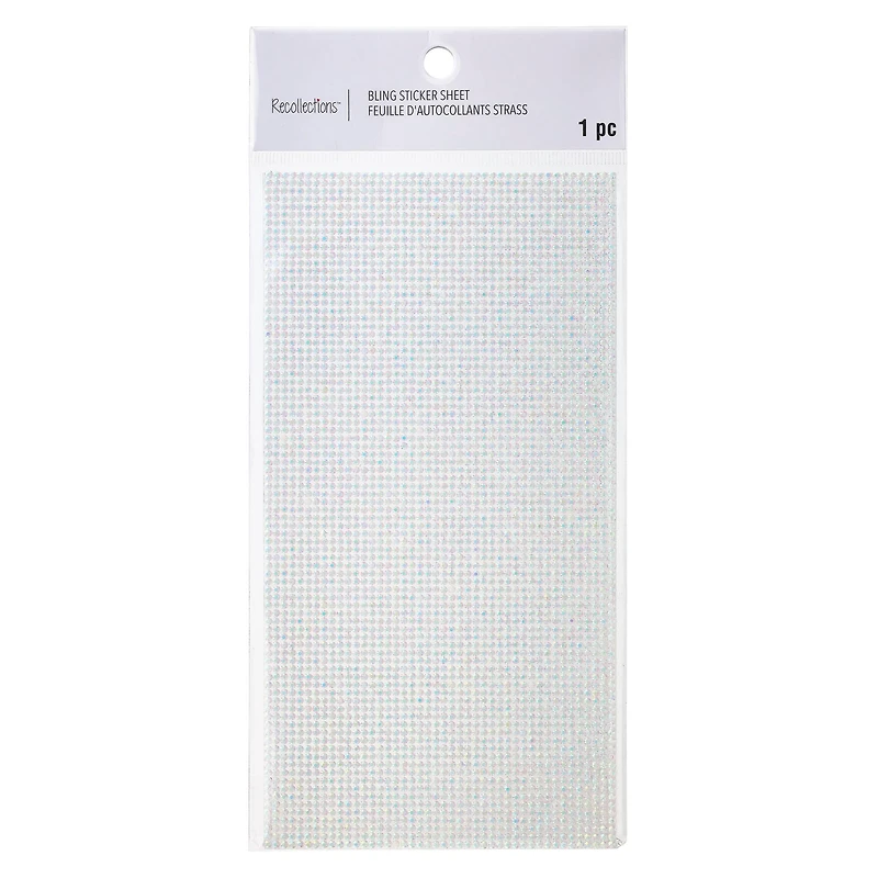 12 Pack: Clear Micro Iridescent Bling Sticker Sheet by Recollections™