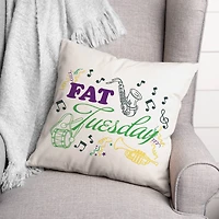 Fat Tuesday Mardi Gras Throw Pillow