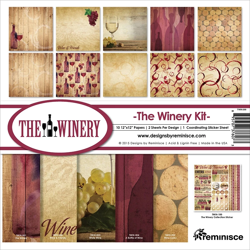 Reminisce Collection Kit 12"X12"-Winery