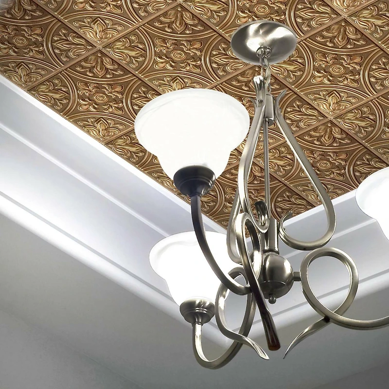 Roommates Copper Tin Tile Peel & Stick Backsplash