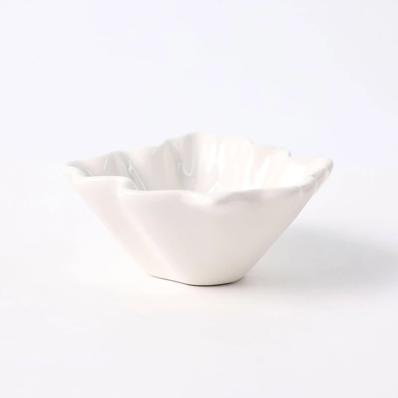 5" White Leaf Ceramic Bowl by Ashland®