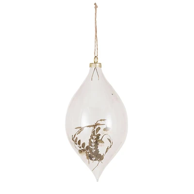 Hello Honey® 7.5" Clear Glass Finial Ornament with Dried Botanicals