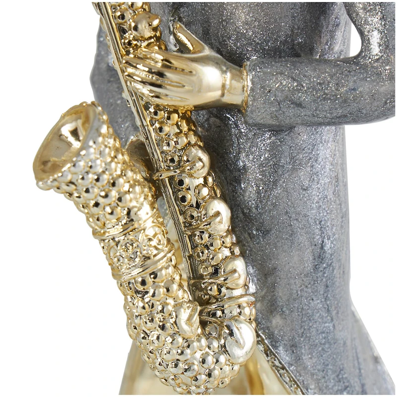 14" Gold Musician Sculpture Set