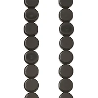 Jet Black Coin Glass Beads, 10mm by Bead Landing™