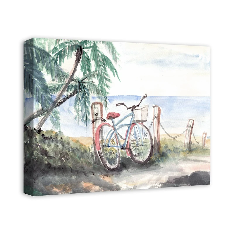 Beach Bike 20" x 16" Canvas Wall Art