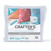 Crafter's Choice® 2 Pack Pillow Forms, 18" x 18"