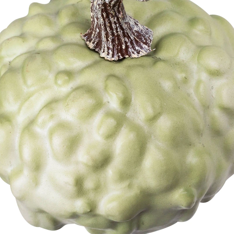 5.5" Green Textured Pumpkin Tabletop Décor