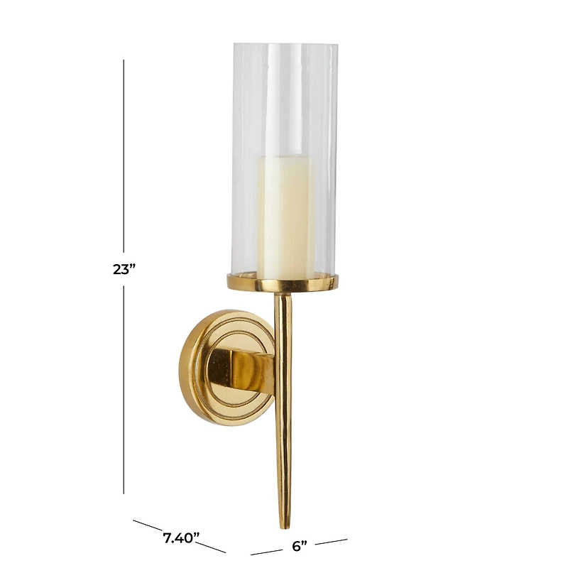 Gold Aluminum Modern Wall Sconce