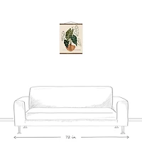 Boho Plant Still Life 16" x 20" Teak Hanging Canvas