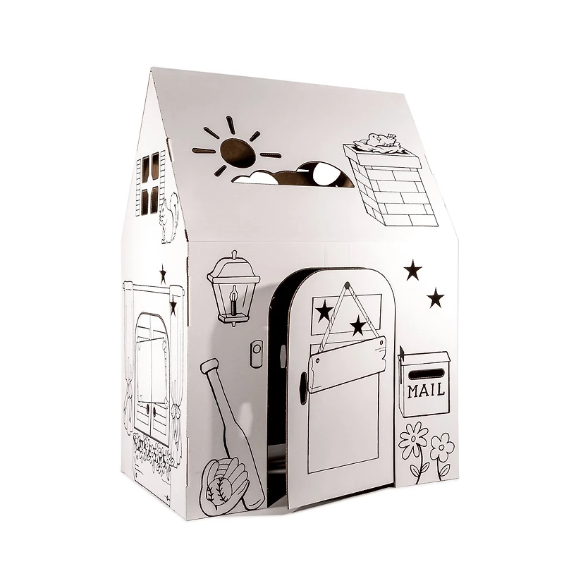 Easy Playhouse Cardboard Clubhouse