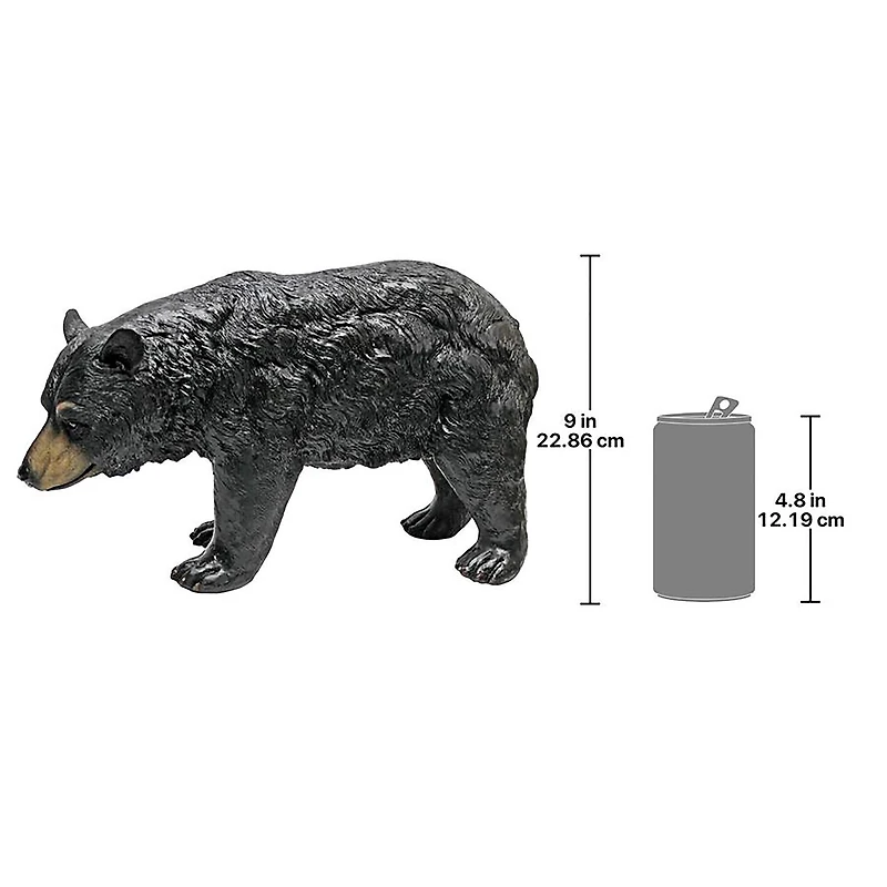 Design Toscano 15" North American Black Bear Walking Statue