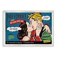 Stupell Industries True Romance Comic Retro Wooden Wall Plaque