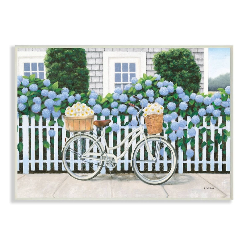 Stupell Industries Cape Cod Daisy Bike Wall Plaque