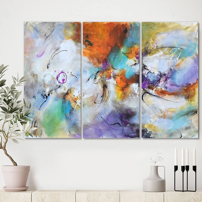 Designart - Burning Energies - Modern Canvas Artwork