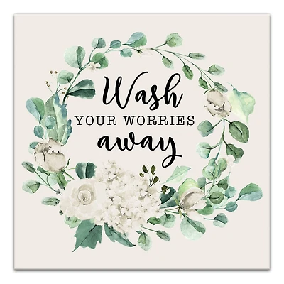 Wash Your Worries Away 16" x 16" Canvas Wall Art