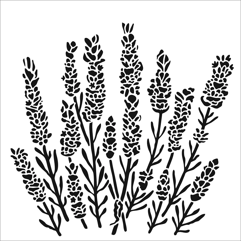 The Crafter's Workshop Lavender Stencil, 12" x 12"