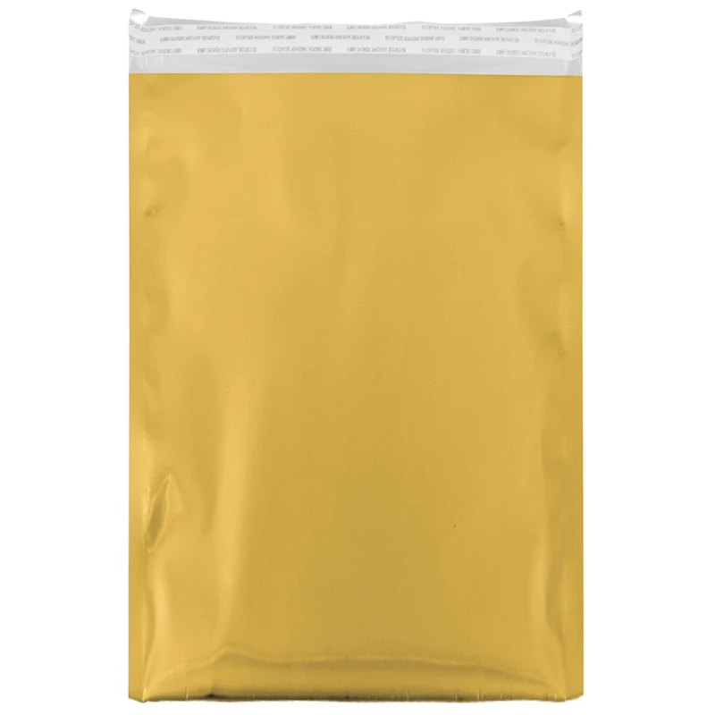 JAM Paper 12" x 18" Gold Foil Open End Envelopes with Self Adhesive Closure, 25ct.