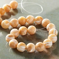 Natural Mother of Pearl Round Beads, 9mm by Bead Landing™