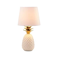 19.5" Gold Topped Pineapple Lamp